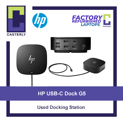 [Used] HP USB-C G5 Essential Dock | USB-C Docking Station + 150W Adapter
