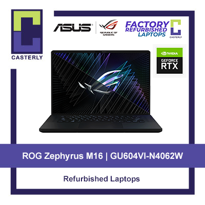 [Refurbished] ASUS ROG Zephyrus M16 GU604VI-N4062W / i9-13900H / 16GB DDR5 / 1TB SSD /  RTX 4070