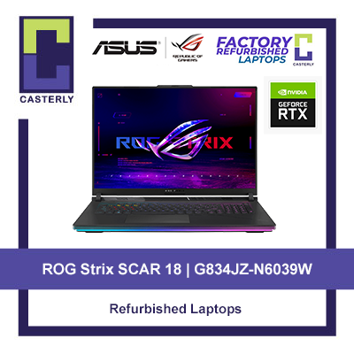 [Refurbished] ASUS ROG Strix SCAR 18 G834JZ-N6039W / i9-13980HX / 32GB Ram / 1TB SSD / RTX 4080
