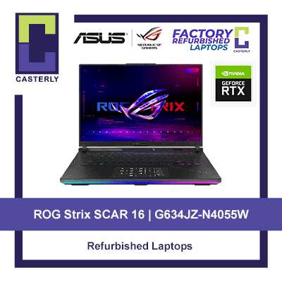 [Refurbished] ASUS ROG Strix SCAR 16 G634JZ-N4055W / i9-13980HX / 32GB DDR5 Ram / RTX 4080