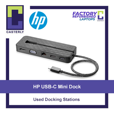[Used] HP USB-C Mini Dock | Docking Station | USB C | VGA | HDMI | Gigabit Ethernet