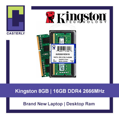 [Brand New] Kingston Ram | Laptop | Desktop | 8GB | 16GB | DDR4 2666 MHz | SODIMM | UDIMM |
