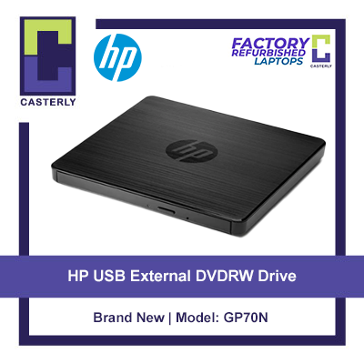 [Brand New With Box] HP USB External DVDRW Drive / Model GP70N / F2B56AA